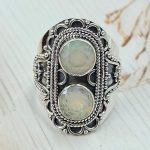 Ethiopian Opal 925 Sterling Silver Ring (REXT30-90)