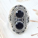 Black Onyx 925 Sterling Silver Ring (REXT30-89)