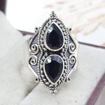 Black Onyx 925 Sterling Silver Ring (REXT30-88)