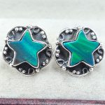 Aurora Opal Star 925 Sterling Silver Stud Earring (RS108-270)