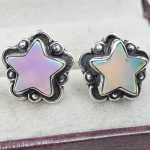 Aurora Opal Star 925 Sterling Silver Stud Earring (RS108-275)