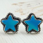 Aurora Opal Star 925 Sterling Silver Stud Earring (RS108-277)