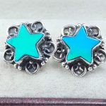 Aurora Opal Star 925 Sterling Silver Stud Earring (RS108-278)