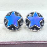 Aurora Opal Star 925 Sterling Silver Stud Earring (RS108-286)
