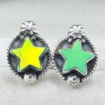 Aurora Opal Star 925 Sterling Silver Stud Earring (RS108-282)