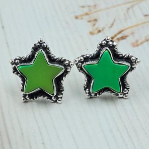 Aurora Opal Star 925 Sterling Silver Stud Earring (RS108-288)