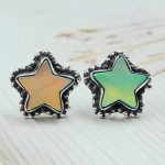 Aurora Opal Star 925 Sterling Silver Stud Earring (RS108-290)