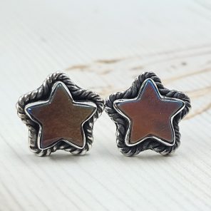 Aurora Opal Star 925 Sterling Silver Stud Earring (RS108-293)