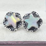 Aurora Opal Star 925 Sterling Silver Stud Earring (RS108-295)