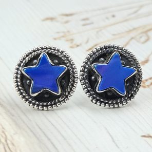 Aurora Opal Star 925 Sterling Silver Stud Earring (RS108-297)