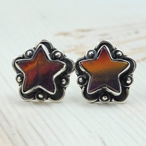 Aurora Opal Star 925 Sterling Silver Stud Earring (RS108-308)