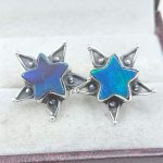 Aurora Opal Star 925 Sterling Silver Stud Earring (RS108-368)