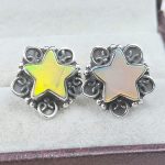 Aurora Opal Star 925 Sterling Silver Stud Earring (RS108-371)