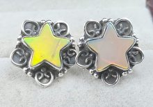 Aurora Opal Star 925 Sterling Silver Stud Earring (RS108-371)