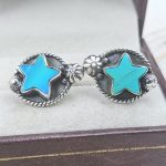 Aurora Opal Star 925 Sterling Silver Stud Earring (RS108-374)