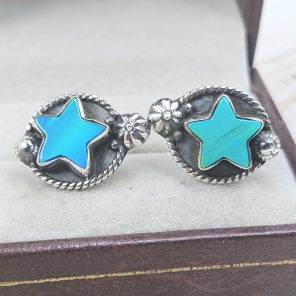 Aurora Opal Star 925 Sterling Silver Stud Earring (RS108-374)