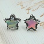 Aurora Opal Star 925 Sterling Silver Stud Earring (RS108-375)