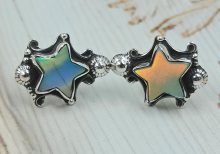 Aurora Opal Star 925 Sterling Silver Stud Earring (RS108-377)