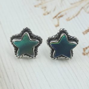 Aurora Opal Star 925 Sterling Silver Stud Earring (RS108-378)