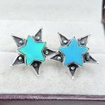 Aurora Opal Star 925 Sterling Silver Stud Earring (RS108-389)