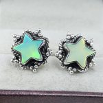 Aurora Opal Star 925 Sterling Silver Stud Earring (RS108-395)