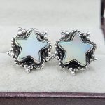 Aurora Opal Star 925 Sterling Silver Stud Earring (RS108-397)
