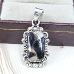 White Buffalo Mohave Turquoise 1.25" 925 Silver Pendant (RS2-178)