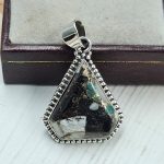 White Buffalo Mohave Turquoise 1.27" 925 Silver Pendant (RS2-230)