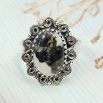 White Buffalo Mohave Turquoise Size US 9 925 Silver Ring (RS2-262)