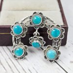 Kingman Turquoise Naja 925 Silver Pendant (RS108-411)