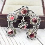 Red Rose Dahlia Turquoise Naja 925 Silver Pendant (RS108-412)