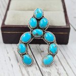 Kingman Turquoise Naja 925 Silver Pendant (RS108-451)