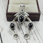 Black Onyx Naja 925 Silver Pendant (RS108-459)