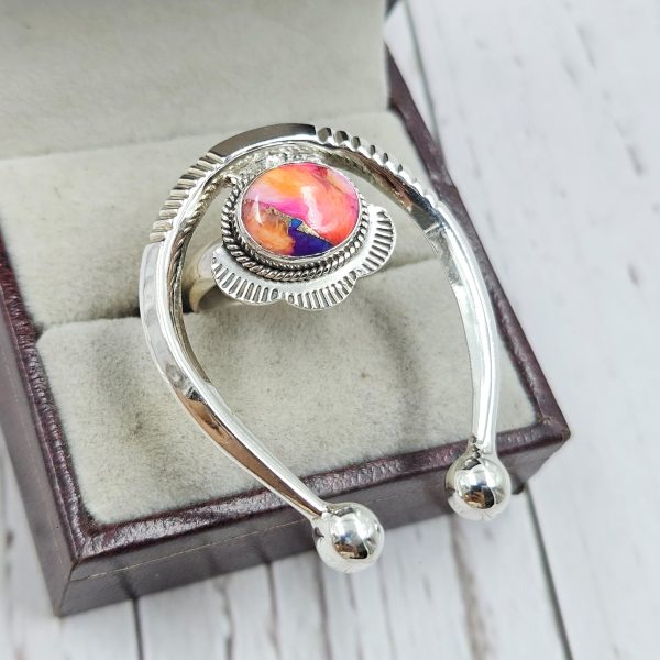 Pink Dahlia Turquoise Naja 925 Sterling Silver Ring (RS111-335) - Image 2