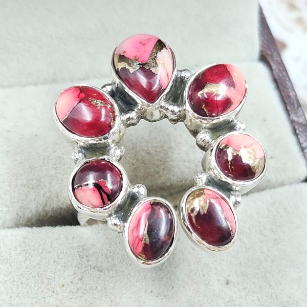 Red Rose Dahlia Naja 925 Sterling Silver Ring (RS112-123) - Image 2