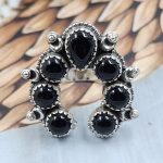Black Onyx Naja 925 Sterling Silver Ring (RS112-130)