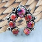 Pink Dahlia Turquoise Naja 925 Sterling Silver Ring (RS112-132)