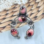 Red Rose Dahlia Naja 925 Sterling Silver Ring (RS111-350)