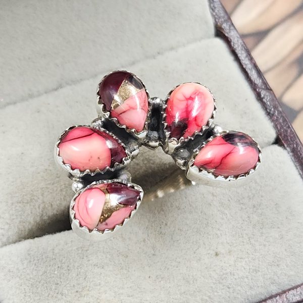 Red Rose Dahlia Naja 925 Sterling Silver Ring (RS111-357) - Image 2