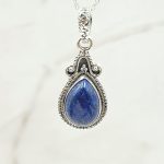 Lapis Lazuli 1.25" 925 Sterling Silver Pendant (RS7-128)