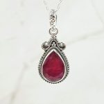 Ruby 1.25" 925 Sterling Silver Pendant (RS7-125)