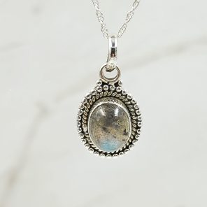 Labradorite 0.75" 925 Sterling Silver Pendant (RS7-119)
