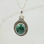 Malachite 0.75" 925 Sterling Silver Pendant (RS7-115)