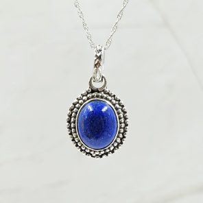 Lapis Lazuli 1" 925 Sterling Silver Pendant (RS7-107)