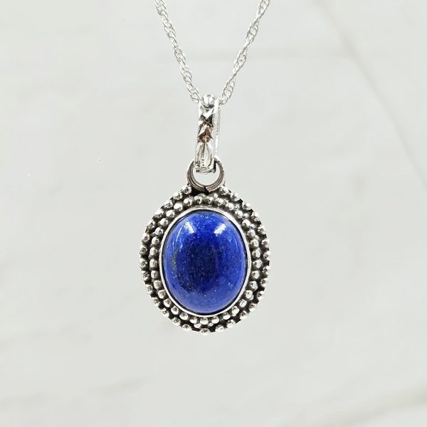 Lapis Lazuli 1" 925 Sterling Silver Pendant (RS7-107)