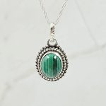 Malachite 1" 925 Sterling Silver Pendant (RS7-101)