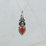 Carnelian 1.25" 925 Sterling Silver Pendant (RS7-86)