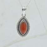Carnelian 1.25" 925 Sterling Silver Pendant (RS7-147)