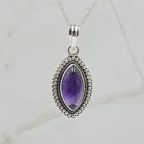 Amethyst 1.25" 925 Sterling Silver Pendant (RS7-150)