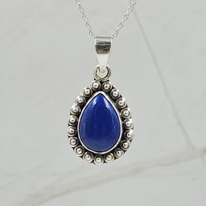 Lapis Lazuli 1" 925 Sterling Silver Pendant (RS7-168)